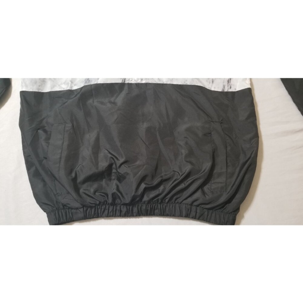 Lightweight Jacket Windbreaker Hood Pockets LOVE Spellout Sporty 1/2 Zip Large - Picture 4 of 9